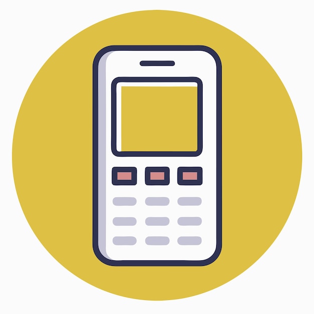 Vector de icono de teléfono móvil Ilustración de vector de línea simple