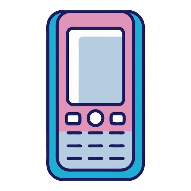 Vector de icono de teléfono móvil Ilustración de vector de línea simple
