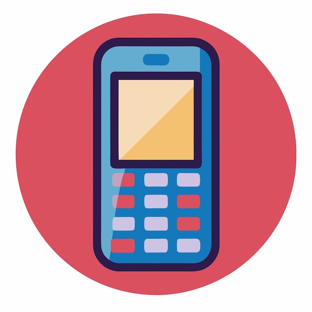 Vector de icono de teléfono móvil Ilustración de vector de línea simple