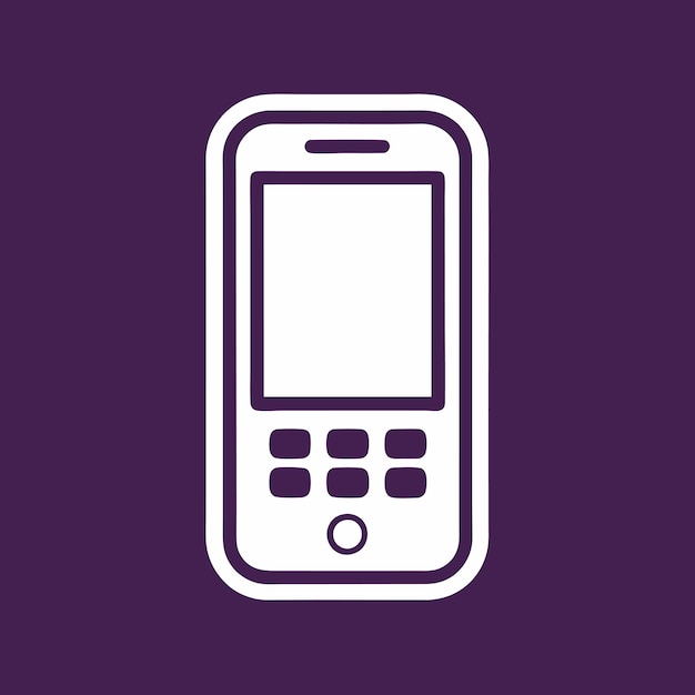 Vector de icono de teléfono móvil Ilustración de vector de línea simple