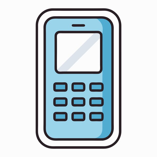 Vector de icono de teléfono móvil Ilustración de vector de línea simple