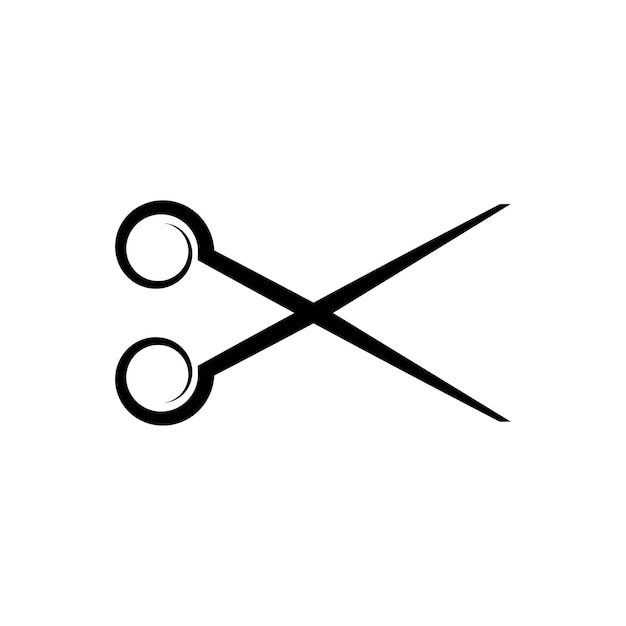 Vector de icono de tijeras de corte