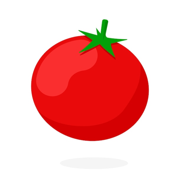 Vector de icono de tomate fresco aislado clipart dibujos animados plana