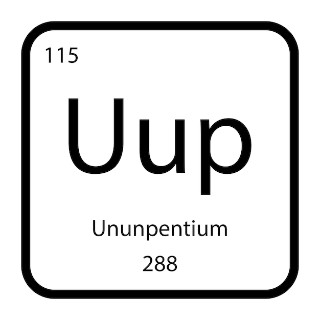 El vector del icono de Ununpentium