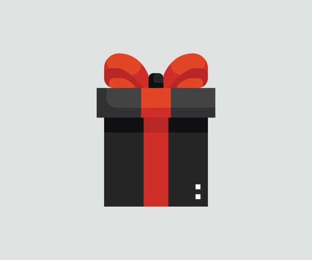 vector de icono de venta de viernes negro de caja de regalo