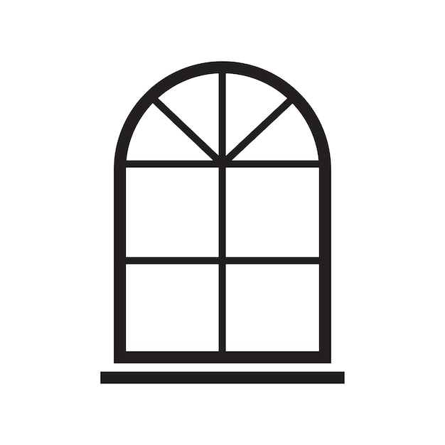 Vector icono de ventana en diseño de moda