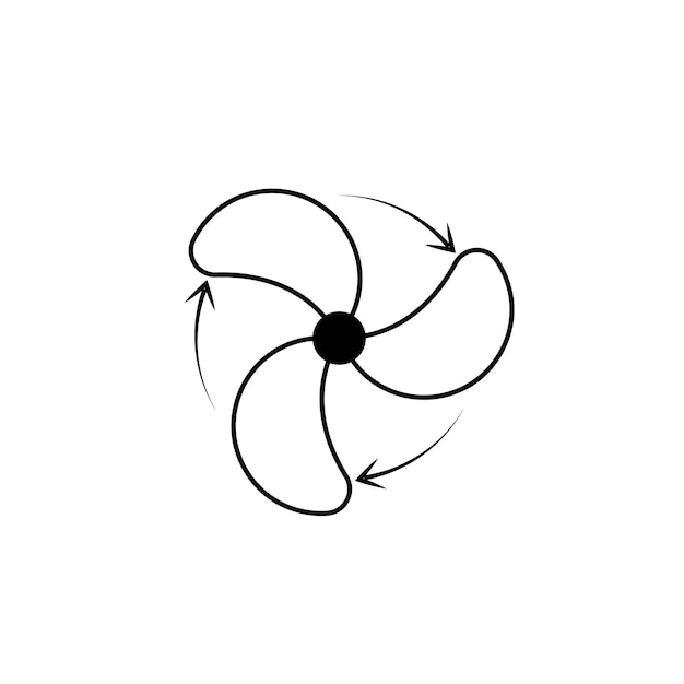 Vector de icono de ventilador Signo web del contorno del ventilador