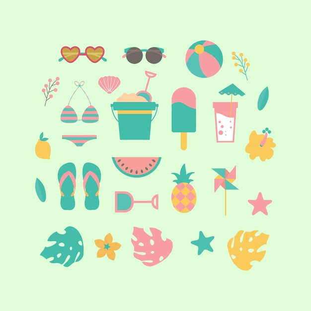 Vector icono de verano