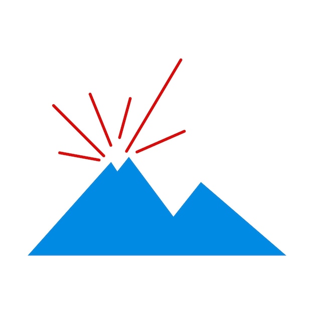 vector icono de volcán