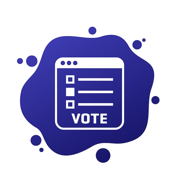 Vector de icono de votación en línea