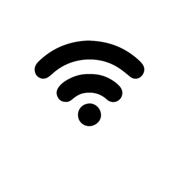 Vector de icono WIFI aislado en fondo blanco