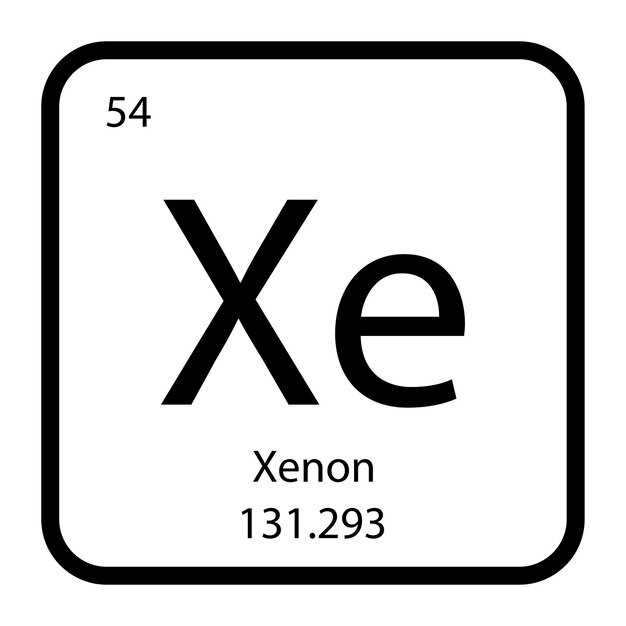 Vector de ícono de xenón