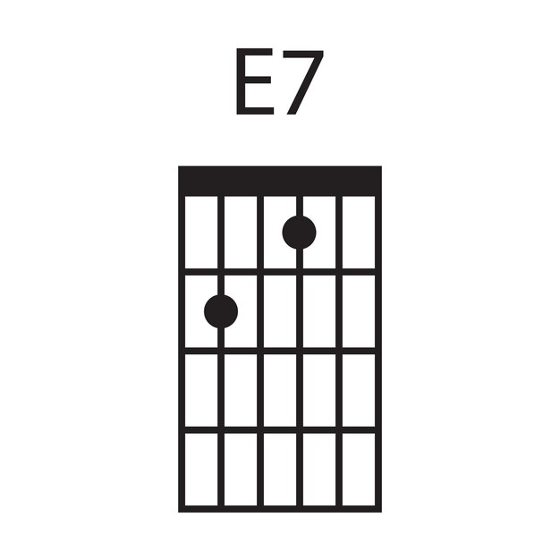 Vector vector de íconos de acordes de guitarra
