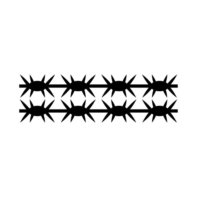 Vector de íconos de alambre de púas