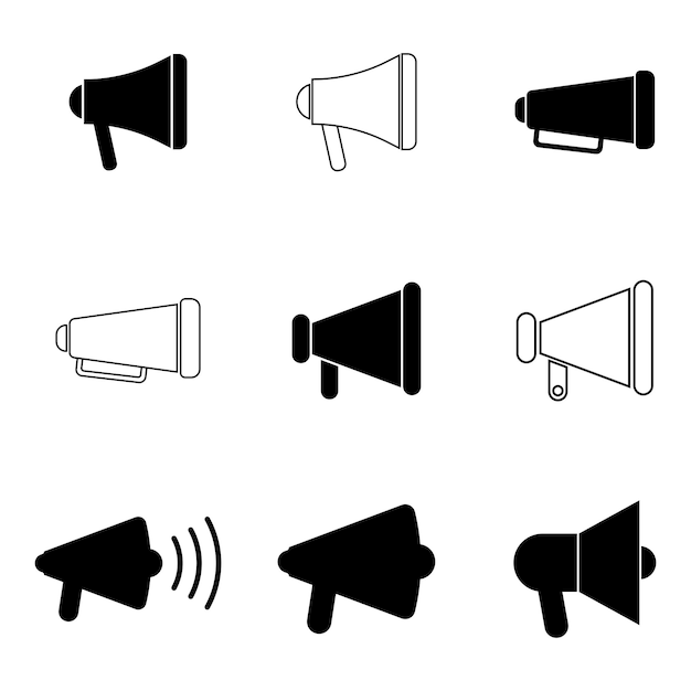 Vector de los iconos de los altavoces