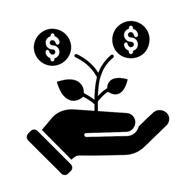 Vector de íconos de árboles de dinero