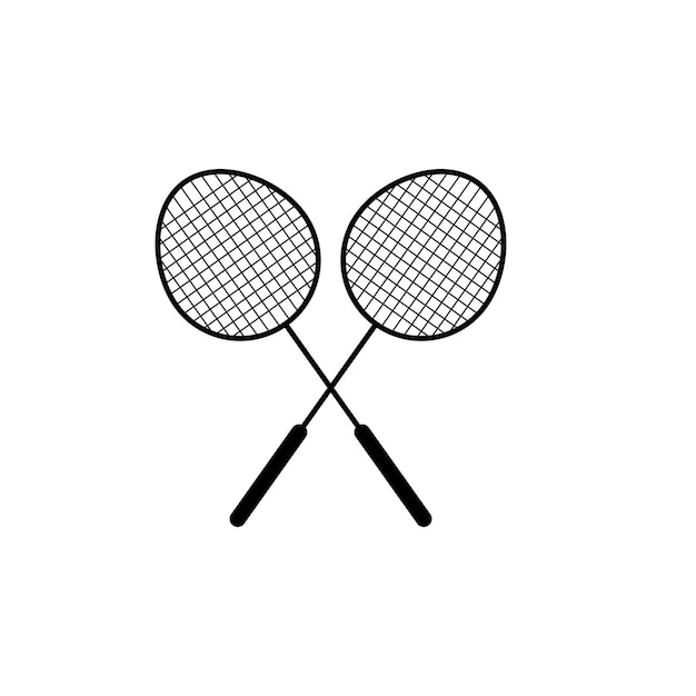 Vector de íconos de bádminton