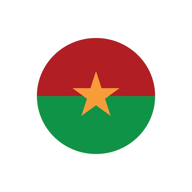 Vector de iconos de la bandera de Burkina Faso