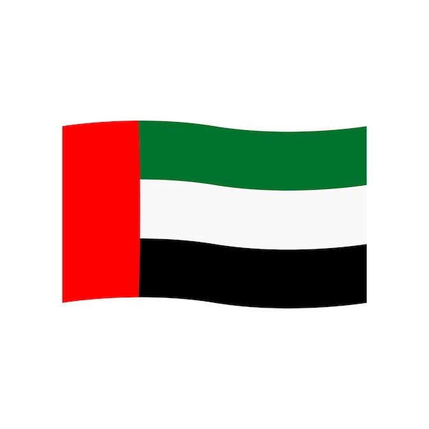 Vector de iconos de la bandera de los emiratos árabes unidos