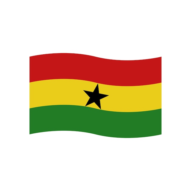 Vector de iconos de la bandera de Ghana