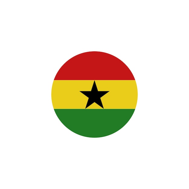 Vector de iconos de la bandera de Ghana