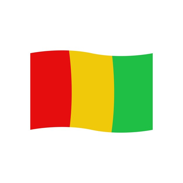 Vector de íconos de la bandera de Guinea