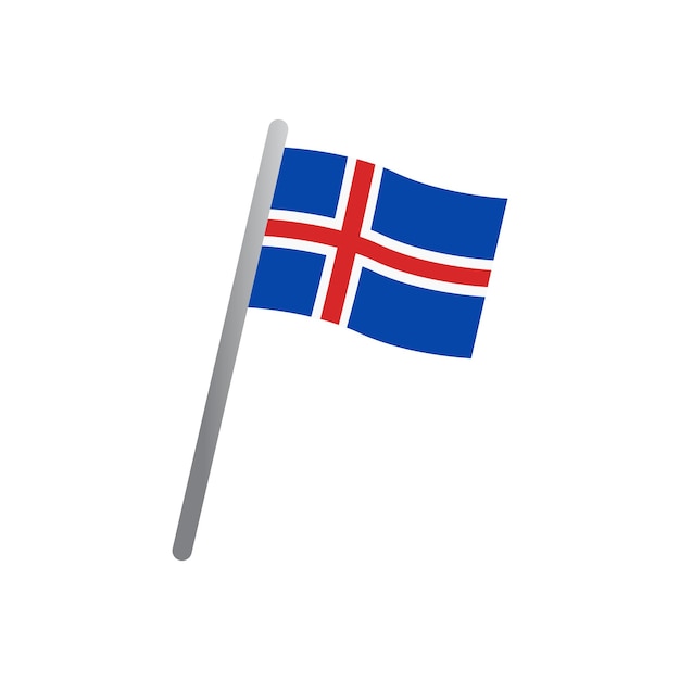 Vector de los iconos de la bandera de Islandia