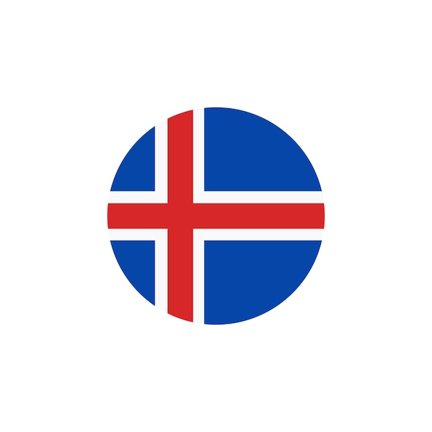 Vector de los iconos de la bandera de Islandia