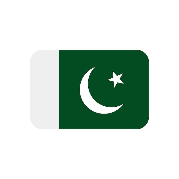 Vector vector de iconos de la bandera de pakistán