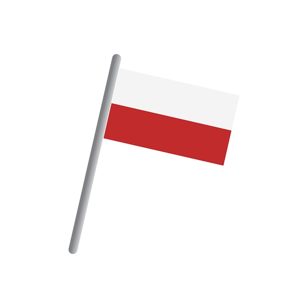 Vector de iconos de la bandera de Polonia