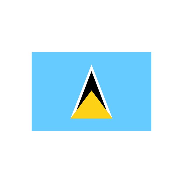 Vector de iconos de la bandera de Santa Lucía