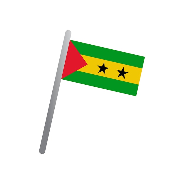 Vector de iconos de la bandera de São Tomé y Príncipe