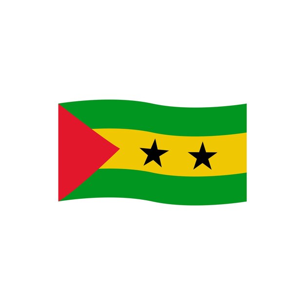 Vector de iconos de la bandera de São Tomé y Príncipe