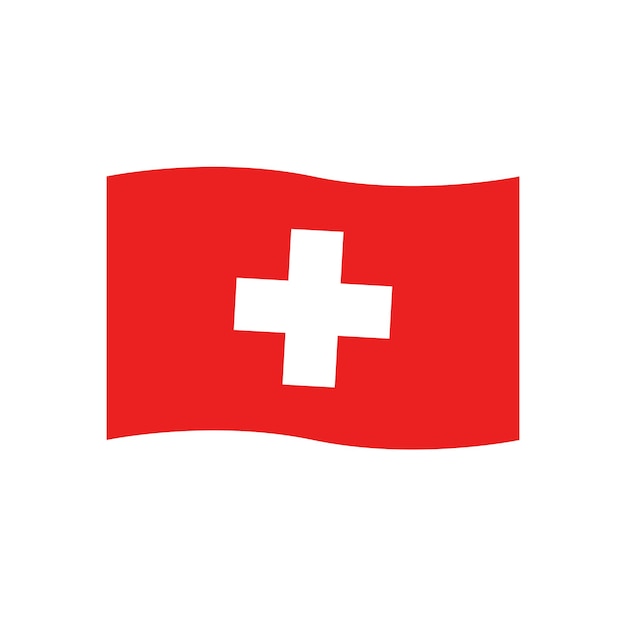 Vector de iconos de la bandera de Suiza