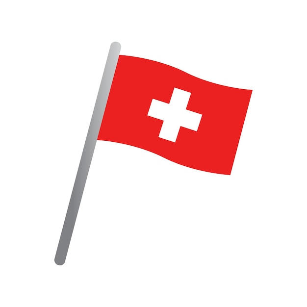 Vector de iconos de la bandera de Suiza