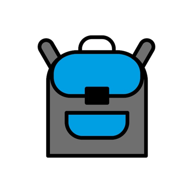 Vector de iconos de bolsos escolares en el diseño de moda