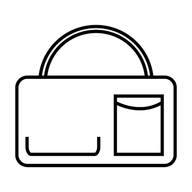 Vector de íconos de bolsos escolares