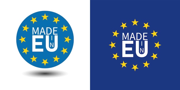 Vector de íconos de calidad certificados por la UE