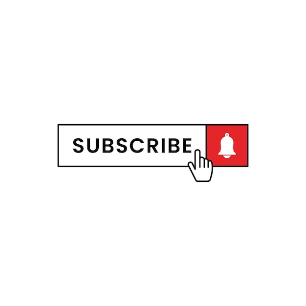 Vector de iconos de campana de suscripción para redes sociales