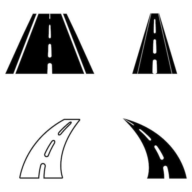 Vector de íconos de la carretera