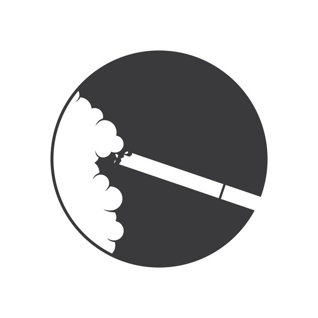 Vector de íconos de cigarrillos Ilustración del logotipo de tabaquismo Vector de símbolos de cigarros sobre fondo blanco