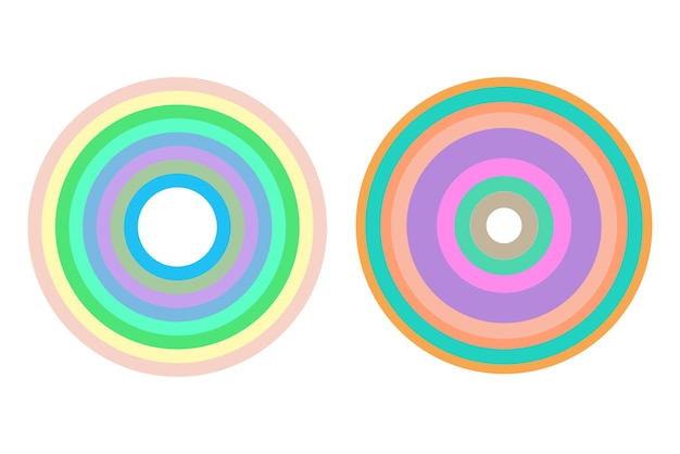 Vector de íconos del círculo del arco iris