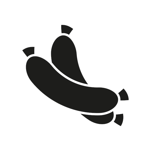 Vector de iconos de comidas y bebidas de salchichas diseño básico simple y moderno