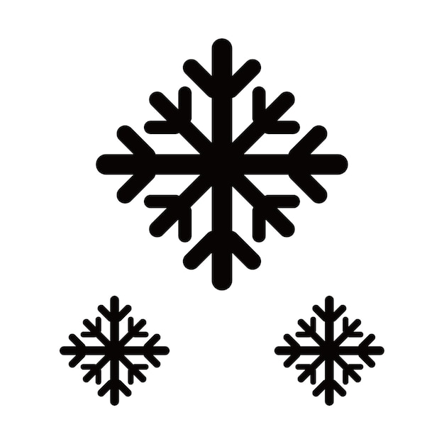 Vector de íconos de copos de nieve