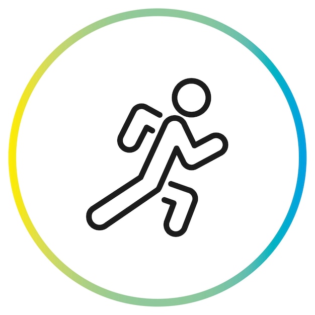 Vector de los iconos de los corredores