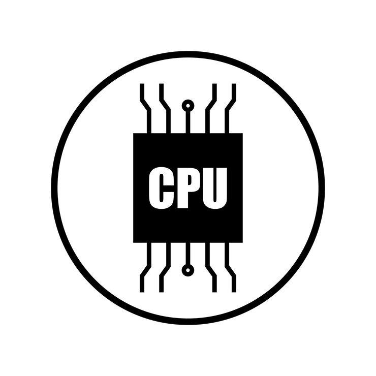 Vector de íconos de la CPU