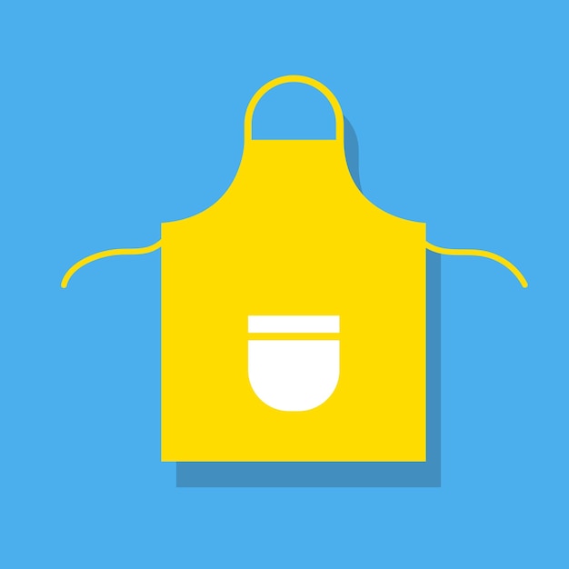 Vector de íconos de delantal amarillo