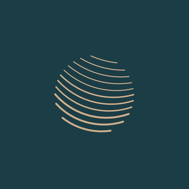 Vector de iconos de diseño de logotipo del globo con estilo moderno