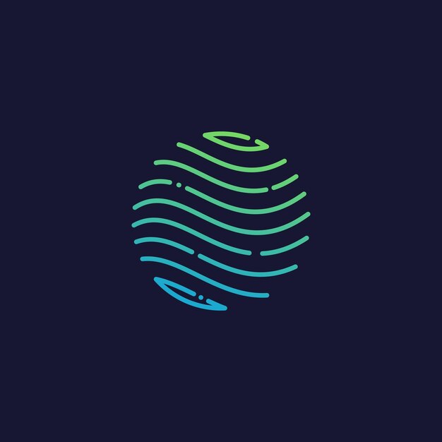 Vector de iconos de diseño de logotipo del globo con estilo moderno