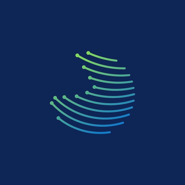 Vector de iconos de diseño de logotipo del globo con estilo moderno